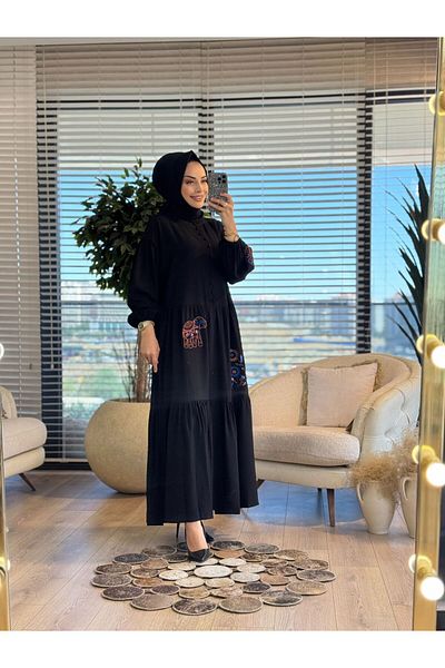 ALANURMODA Ethnic Embroidered Dress