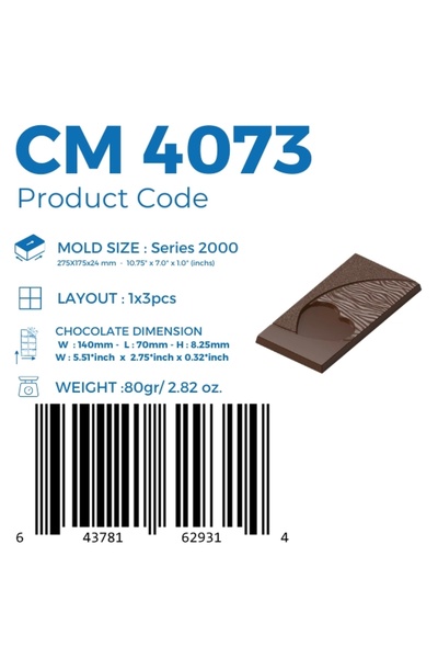 artizanmutfak Greyas Polikarbon Tablet Çikolata Kalıbı 80 gr | Cm-4073
