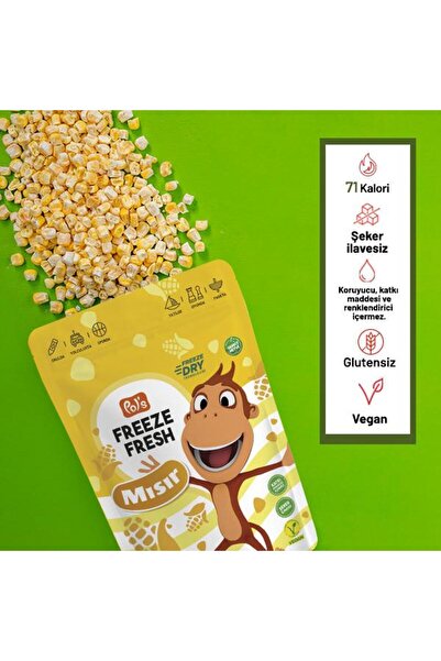 Pol's Pol’s Freeze Fresh Dondurularak Kurutulmuş Kukuli Mısır 25 gr