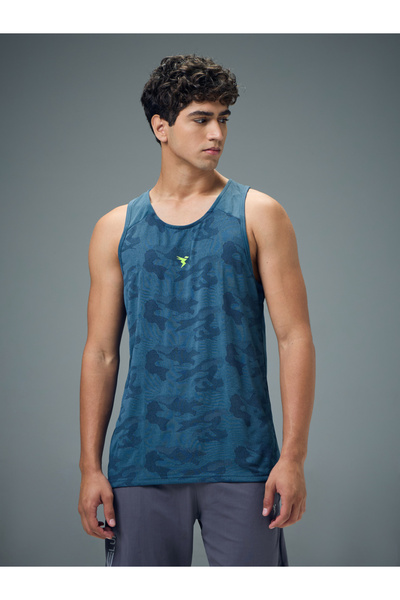 Technosport By Styli Men Jacquard Slim Fit Tank