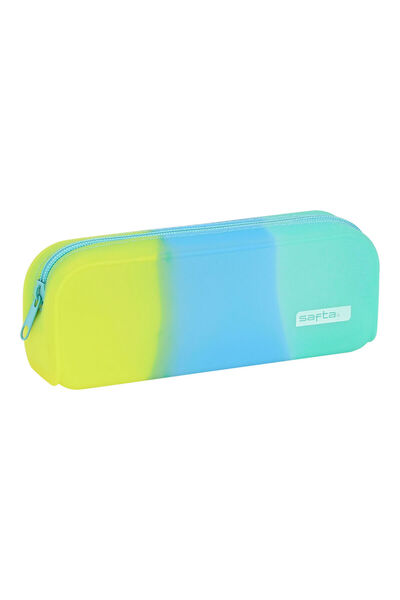 safta Geantă școlară Albastră Verde Galbenă (18,5 x 7,5 x 5,5 cm)