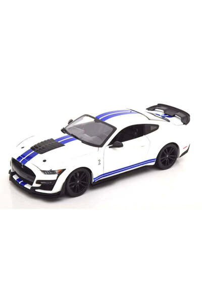 Maisto Ford Mustang Shelby GT 500 2020 White with Blue Stripes - 1/18