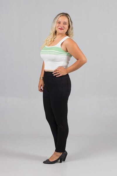 Truva XXL Black's Nobility Plus Size Back Pocket Lycra Leggings Jeans and Pants