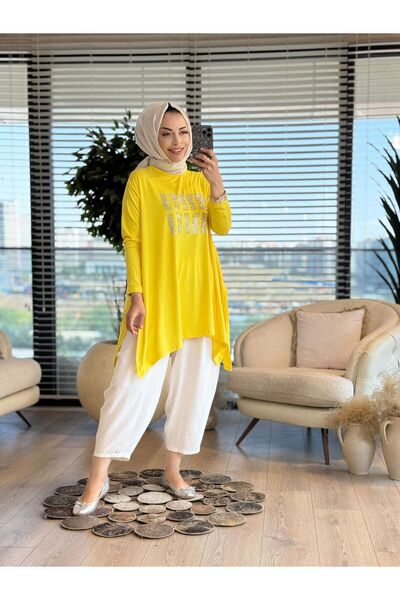 ALANURMODA Tunic with Stone Print Detail