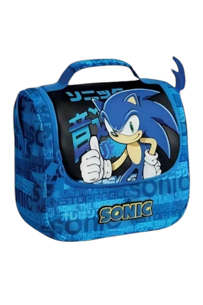 Sonic Licensed School Bag, Lunch Box, Pen Bag - Steel Flask 500 ml Gift