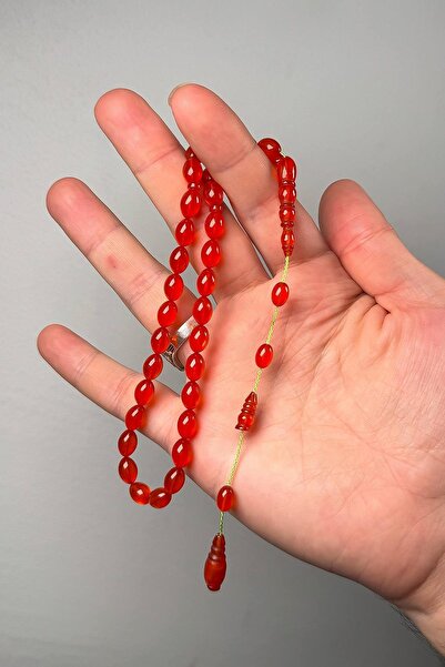 TESBİHKENTİ 9*6 MM Rozarii de chihlimbar cu stoarcere din material relaxat