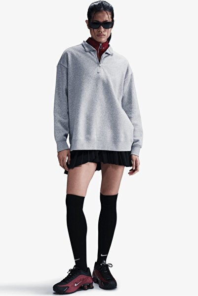 Nike Spornike Sportswear Fleece 1/4 Zipped Oversized Sweatshirt Women Oversize 1/4 Zip Sweatsh