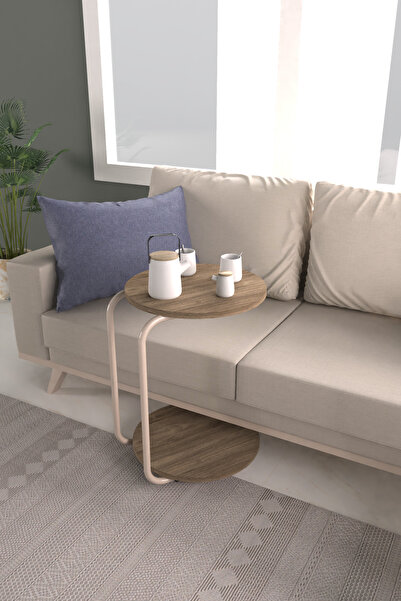 VİLİNZE Emr Tekerlekli Vizon Ayak Yuvarlak C Sehpa