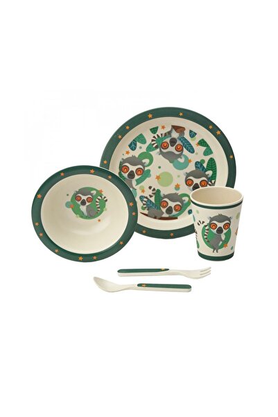 Bambootique Set de mic dejun Bamboo Lemur Mob, 5 piese
