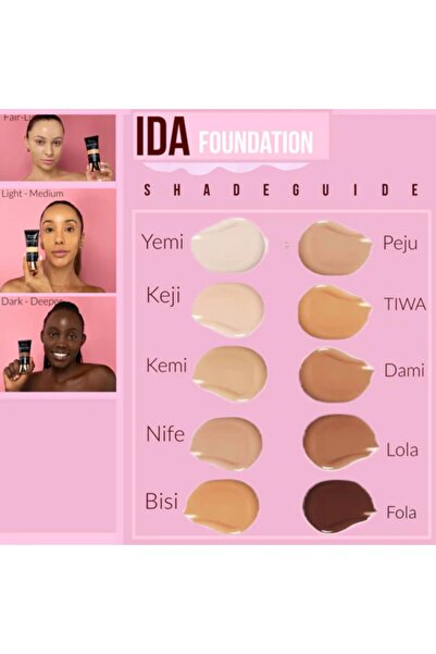 IDA Beauty Glam It! Liquid Foundation | Matte Finish, Lightweight | Halal, Cruelty-Free (Tiwa, 35ml)