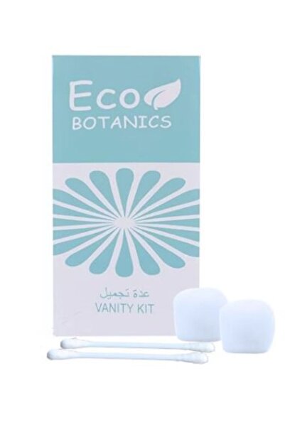 Eco Botanics 50-Piece Vanity Kit – Travel-Friendly Cotton Pads & Swabs for Pe...