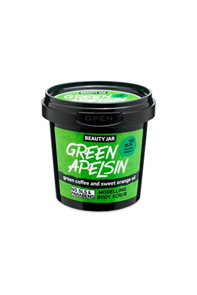 Beauty Jar Scrub modelator, cu cafea verde și ulei de portocale, Green Apelsi...