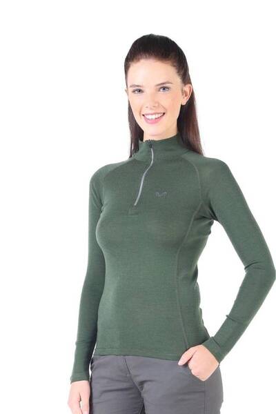 Woolona Vega Uzun Kollu Yarım Fermuar Kadın Sweatshirt