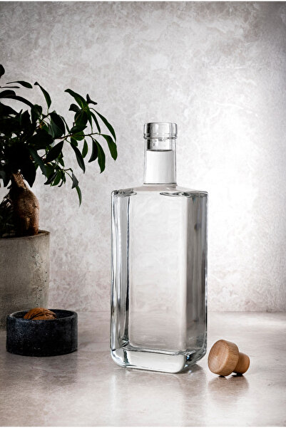 MIROU LA - 700ml Ahşap Tıpalı Cam Karaf