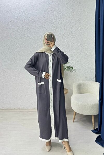 lurex moda فستان من القماش المرسيريزد مع جيوب