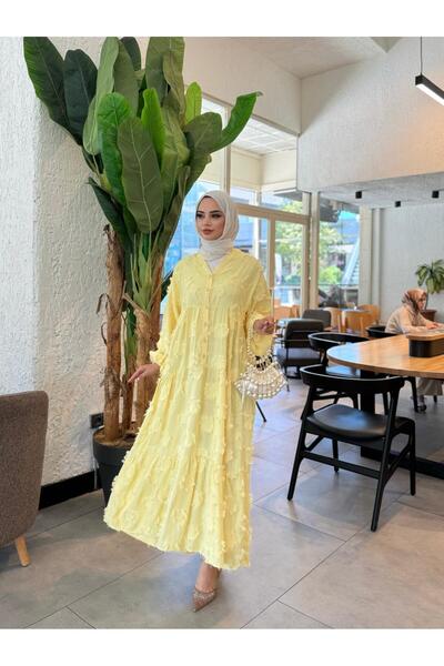 butik hira Tassel Detailed Hijab Dress