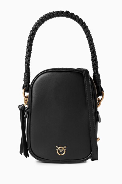 PİNKO Deri Top-Handle Çanta Lacivert Çift Bölmeli Lüks Tasarım