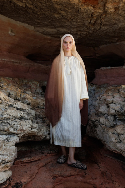 Mooncorn Gradient Muslin Shawl Caramel