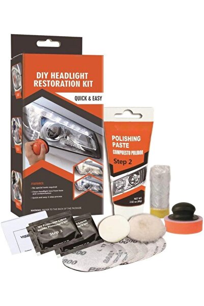 Visbella Kit profesional de lustruit faruri auto cu accesorii multiple