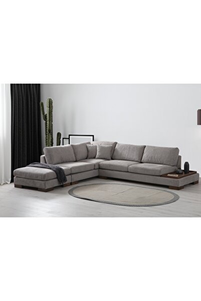 Vivense TULİP KÖŞE KOLTUK ŞÖNİL GRİ, SOL KÖŞE