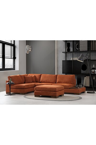 Vivense TULİP KÖŞE KOLTUK ŞÖNİL KİREMİT, SOL KÖŞE