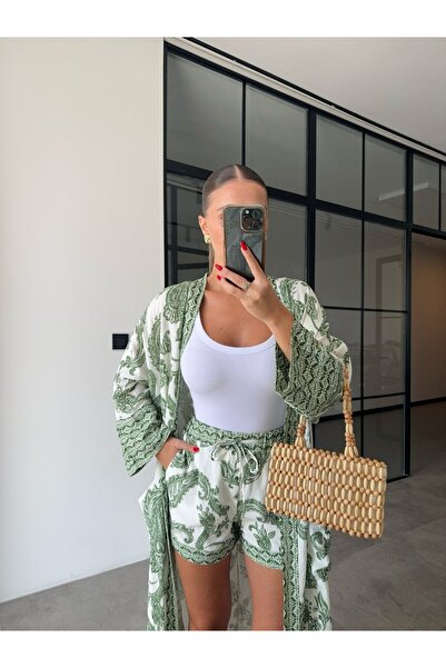 BB Bensu Buyruk SET KIMONO DE INĂLȚI CU MOTIVE