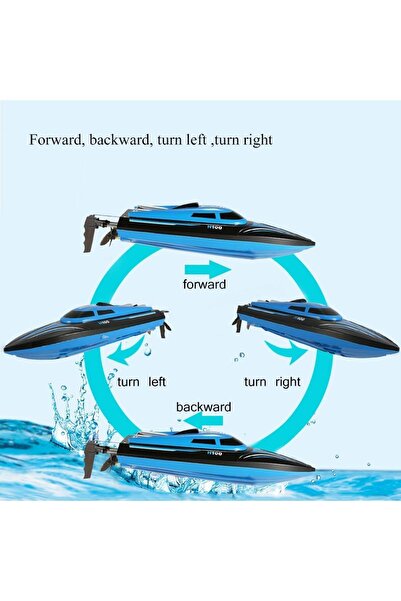 SCOWETTO Profesyonel Su Üzerinde Giden Uzaktan Kumandalı Tekne Oyuncak 20 Km Hız Yapan Havuz Oyuncağı