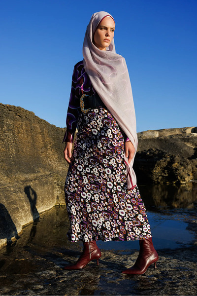 Mooncorn Gradient Muslin Shawl Dusty Rose