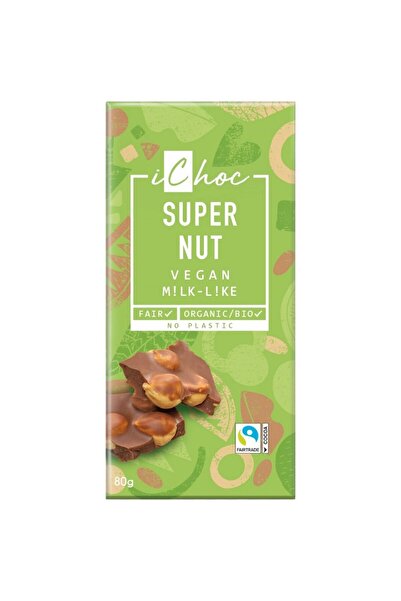 Ichoc Tableta Vegana Milk-Like Super Nuci 80g