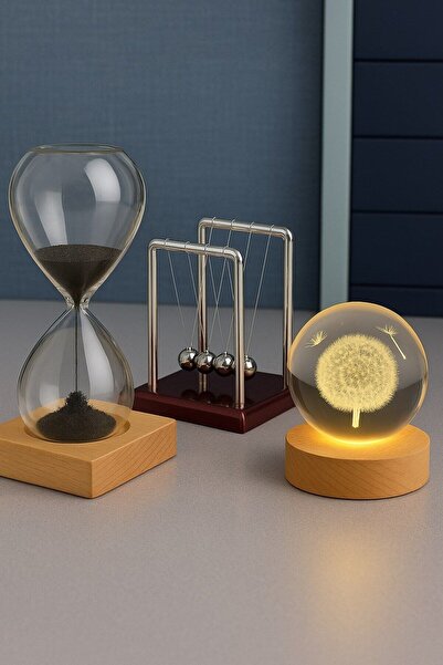 Lexi Bella Ofisinize 3’lü Masaüstü Dekorasyonu USB'li Led Işıklı Karahindiba ...