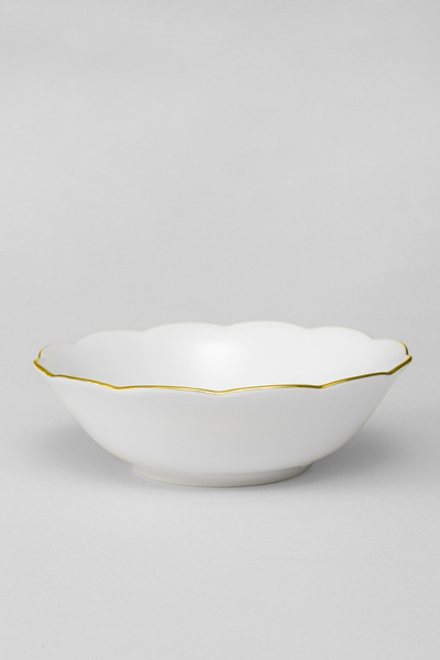 RUBİ PORSELEN Gold Gold Gilded 6-Person 16 cm Porcelain Soup Bowl Set - Set