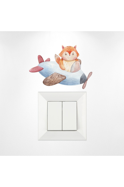 Bimotif Priz sticker 10x15 cm, Pilot Tilki