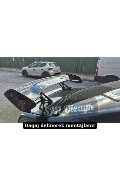SML Dizayn Honda Civic Fd6 Yüksek Spoiler GT Spoyler Kanat Parlak Siyah Plastik 2006-2011
