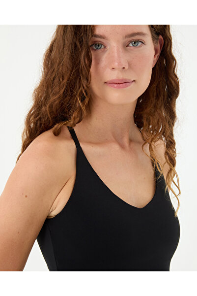 Ayma Active Black U-Neck Longline Motion Bra