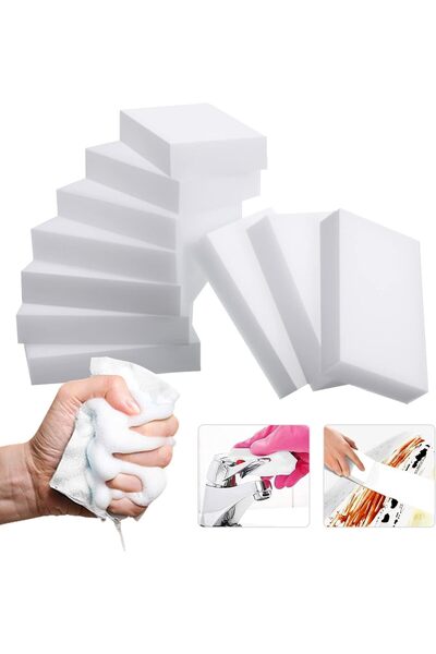 Türkiye Magic Sponge Eraser,10 Pack Melamine Sponge Foam, All-Purpose Washing Up Cleaning Sponge Scourers Pa