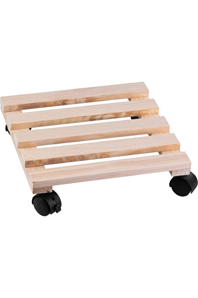 SGTT Suport mobil din lemn cu 4 roți pentru ghivece de flori, 30x30 cm, max 5...