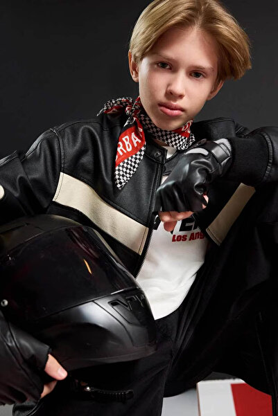 DeFacto Su İtici Kolej Yaka Bomber Siyah Erkek Çocuk Mont C4322A8/BK27