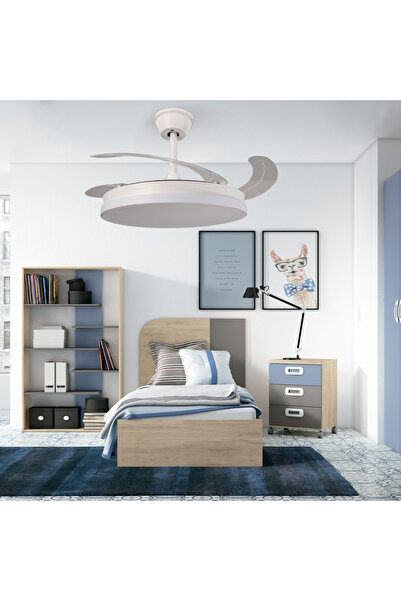 LDM Ventilator de tavan cu candelabru LED Hoom 40W, CCT, temporizator, vară/iarnă