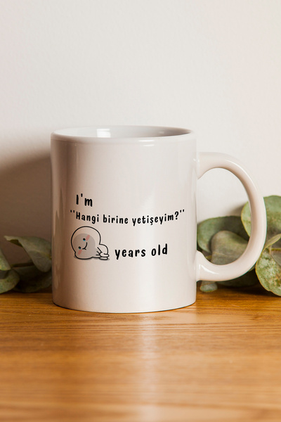 gavebutik ''I'M Not Sure Who I Can Handle Years Old'' Printed Gift Ceramic Mug Cup Machine Washable