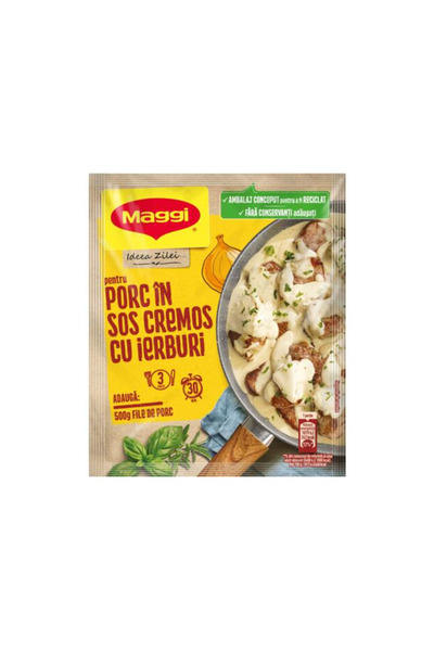 Maggi Baza pentru mancare Ideea Zilei Porc in sos cremos cu ierburi 39g
