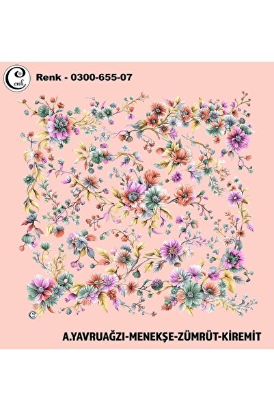 Cenk Desenli Oyalık Yazma - 0300-655
