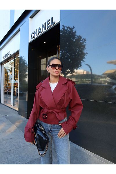 ESRAHELVACI Belted Short Trench