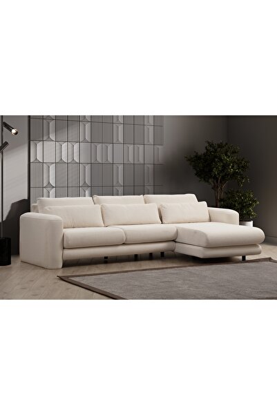 Vivense LİLLY BUKLET KÖŞE KOLTUK, BEYAZ, SAĞ KÖŞE