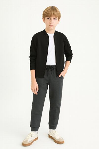 AHENGİM Αγόρι Basic Waffle Fabric Σχολικό Φούτερ Ak2432