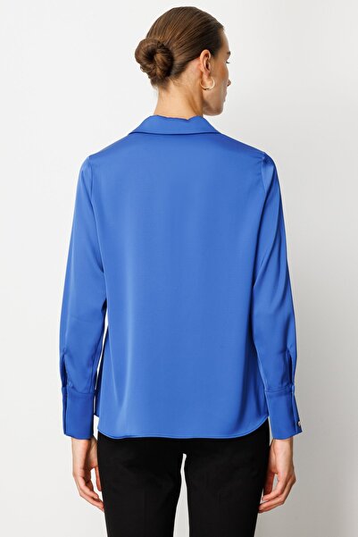 Ekol Σατέν πουκάμισο με κουμπιά μπροστά