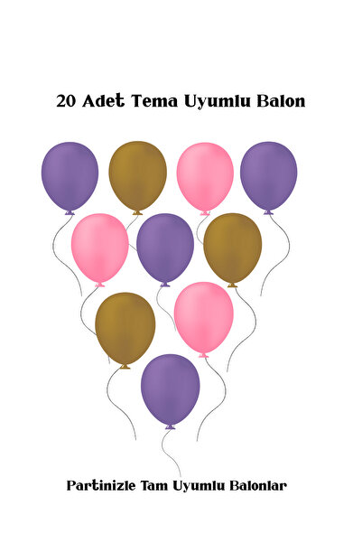 HAPPYLOOPPARTY Her Konsepte Yakışan Tema Uyumlu Doğum Günü Parti Balonu