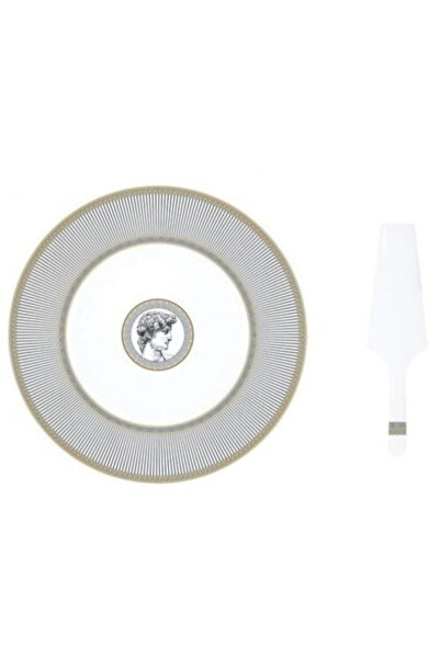 EasyLife طقم تقديم الكيك من البورسلين عالي الجودة 32 سم