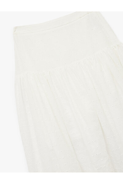 Koton Pamuklu Rahat Kesim Midi Kloş Etek