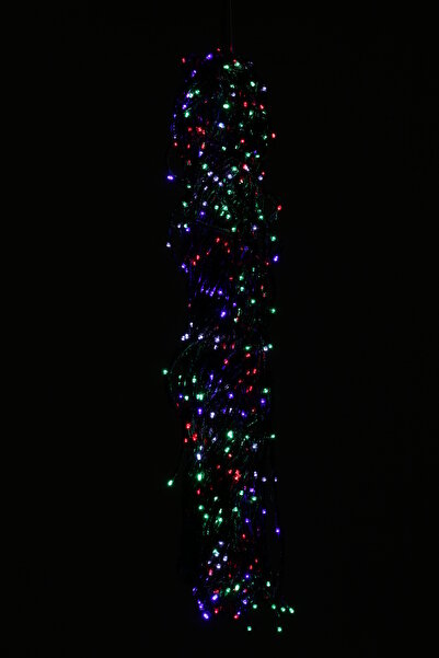 SDX Market Instalație de Crăciun 6 m x 3 m, Cortină de ploaie multicoloră, 96...