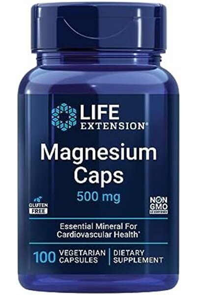 Life Extension Magnesium Caps 500 mg with Magnesium Oxide Citrate & Succinate